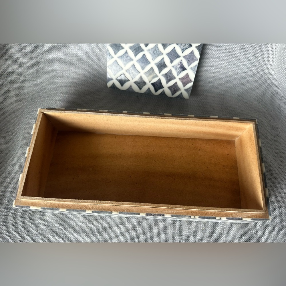 Handicrafts Home Decorative Wooden Storage Box with Lid New - Picture 3 of 12